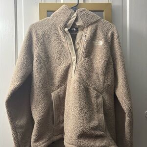 The North Face Tan Sherpa Pullover